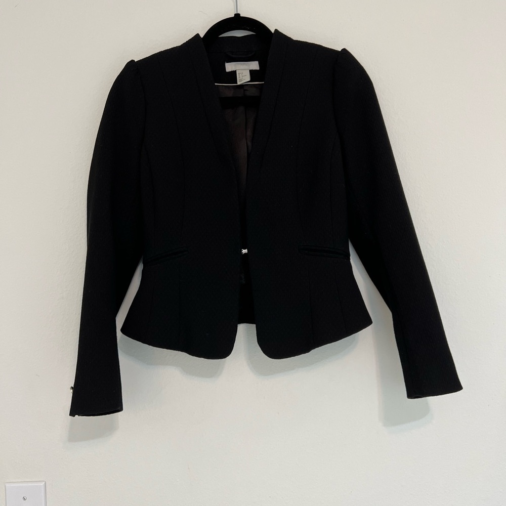 H&M Women’s Black Textured Blazer